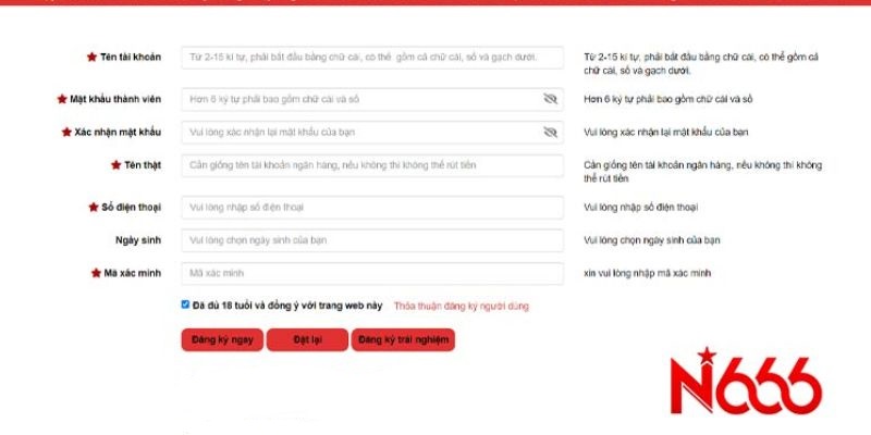 Đăng ký N666 Chi Tiết Và Dễ Dàng Thực Hiện